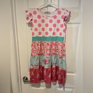 Adorable Sweetness Floral Polka Dot Kids Dress